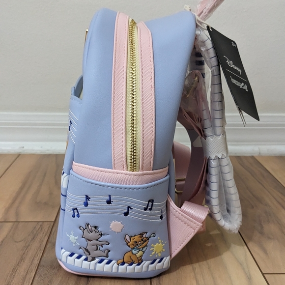 NWT! Loungefly Disney 's Aristocats Kittens Piano Mini Backpack - Picture 4 of 15